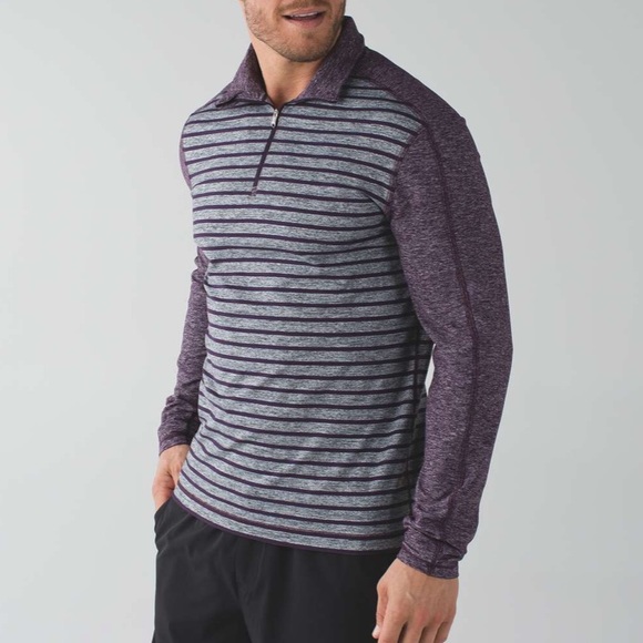 lululemon athletica Other - Lululemon Men’s Surge Warm 1/2 Zip Pullover in Yachtie Stripe SZ L? EUC